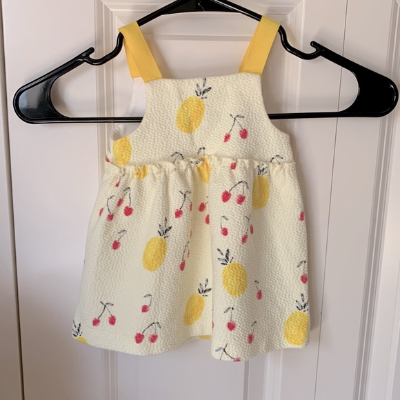 Zara Yellow Lemon and Cherry Dress Size: 6-9 months - Picture 2 of 4